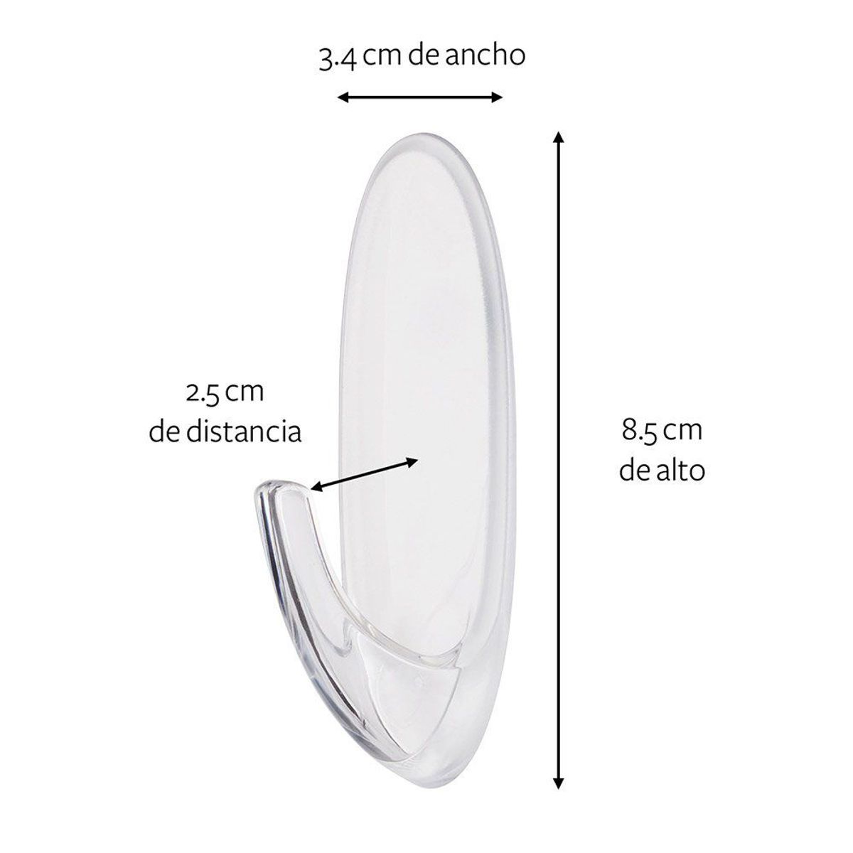 COMMAND - Gancho Command Transparente X2Un
