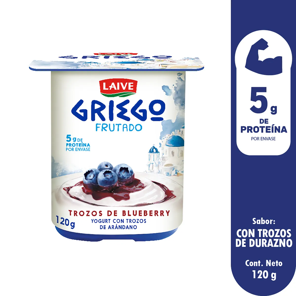 LAIVE - Yogurt Laive Griego Blueberry Envase 120 g
