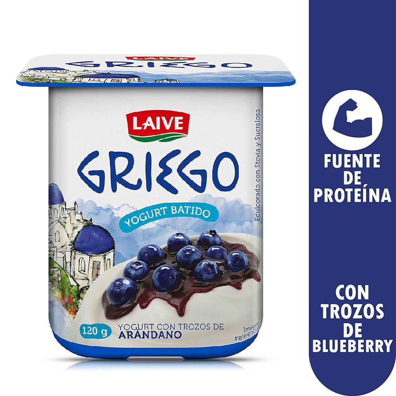 LAIVE - Yogurt Griego Blueberry Laive 120 g