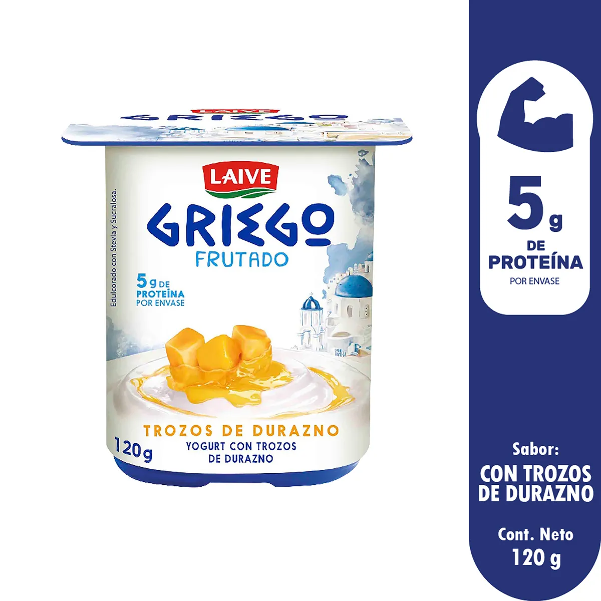 LAIVE - Yogurt Laive Griego Durazno Envase 120 g