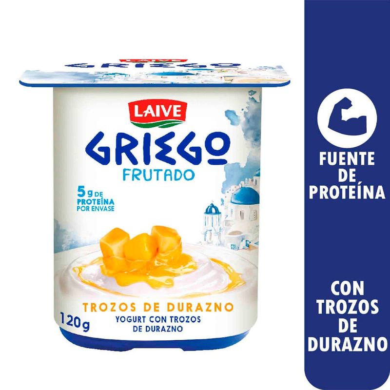 LAIVE - Yogurt Griego Durazno Laive Vaso X 120 G