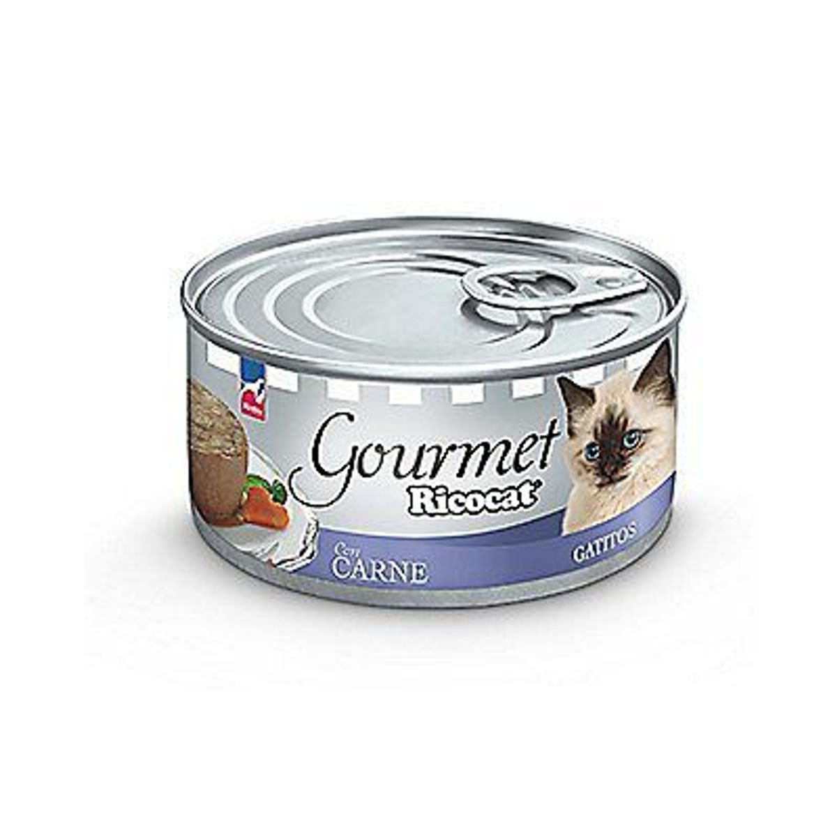 RICOCAT - Alimento Húmedo Gatitos Ricocat Paté Carne Lata 85 g