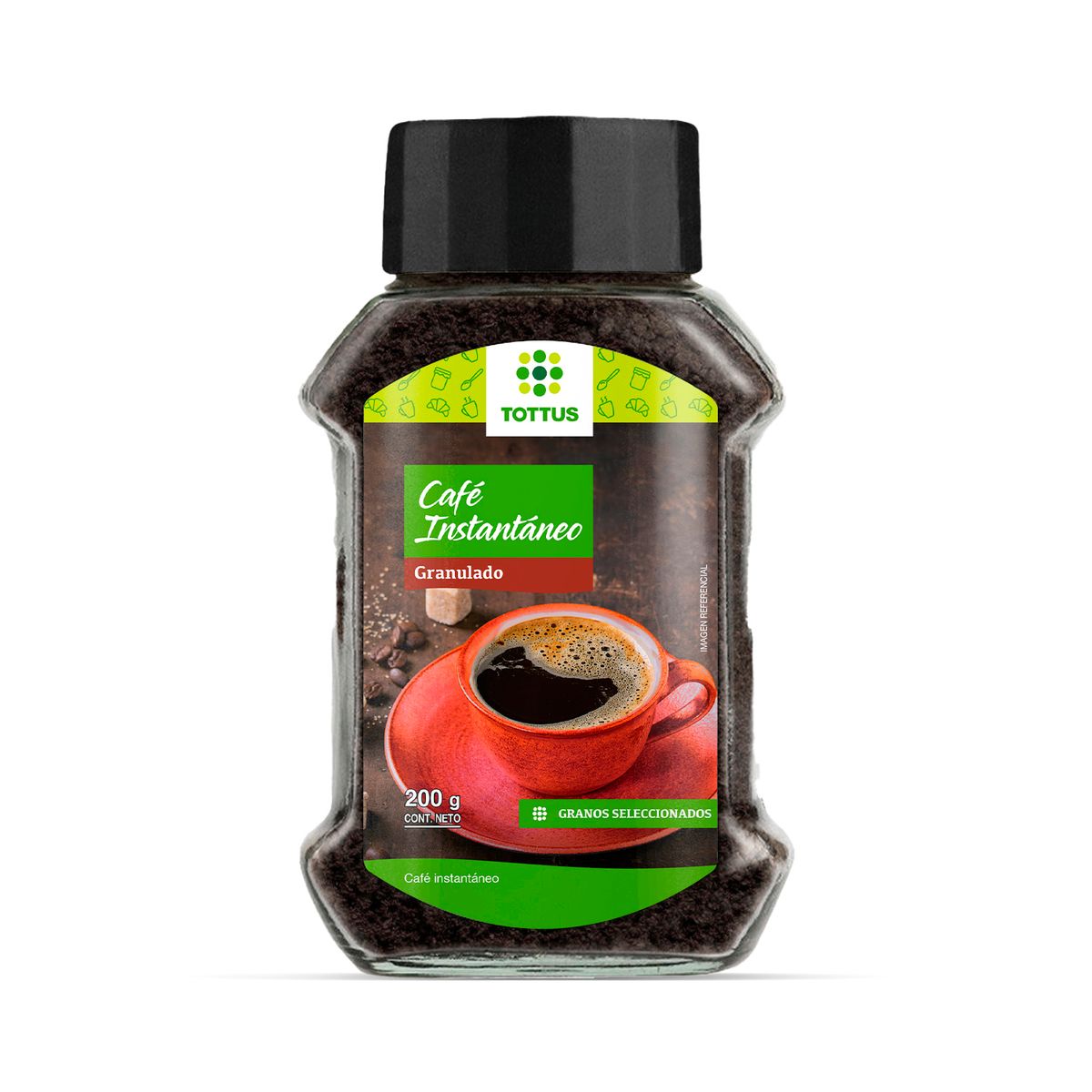 TOTTUS - Café Instantáneo Tottus Granulado Envase 200 g