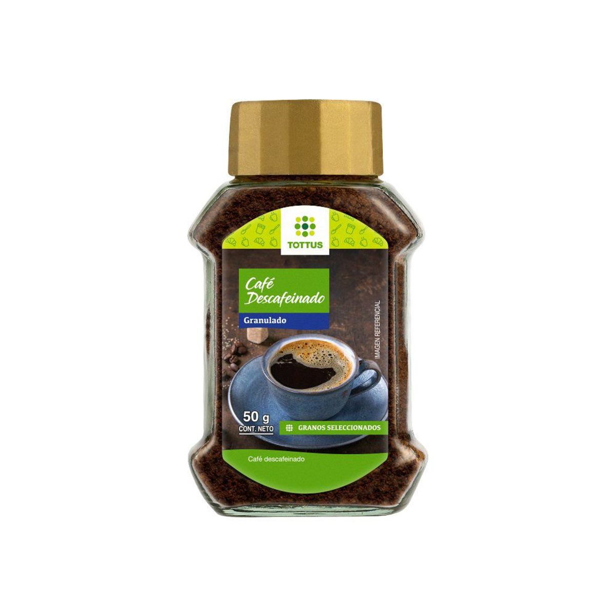 TOTTUS - Café Instantáneo Descafeinado Tottus 50 g