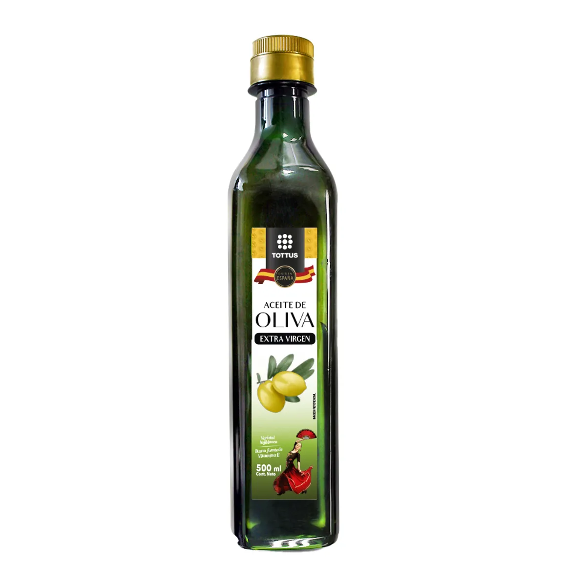TOTTUS - Aceite de Oliva Tottus Extra Virgen Botella 500 mL