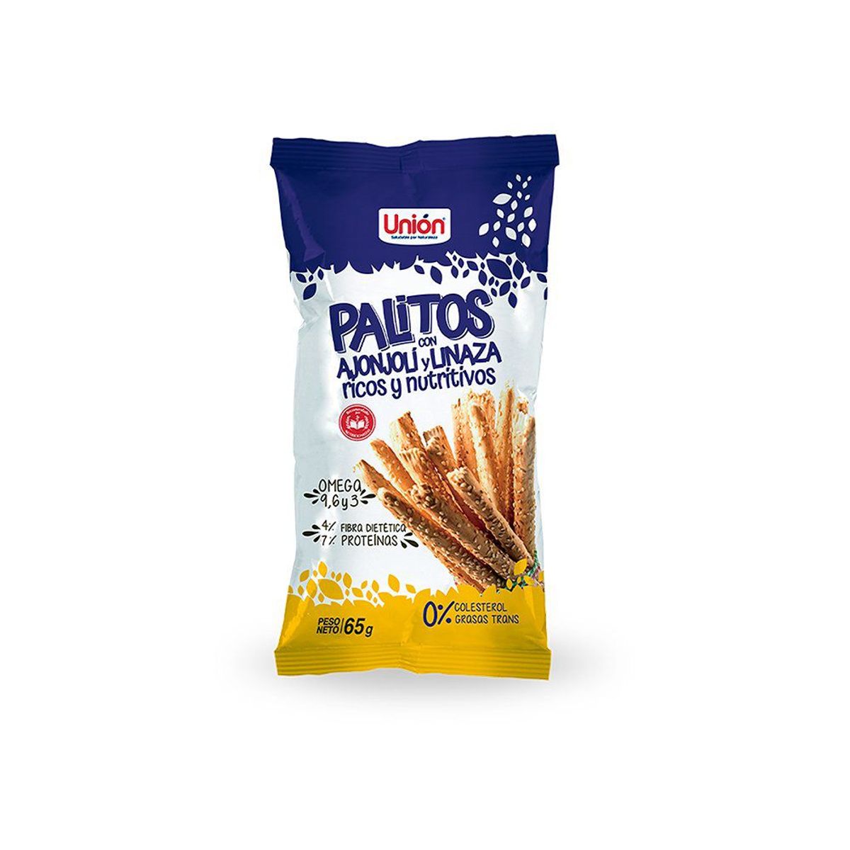 UNION - Palitos Unión con Ajonjolí y Linaza Bolsa 65 g