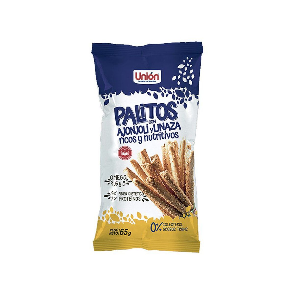 UNION - Palitos Unión con Ajonjolí y Linaza Bolsa 65 g