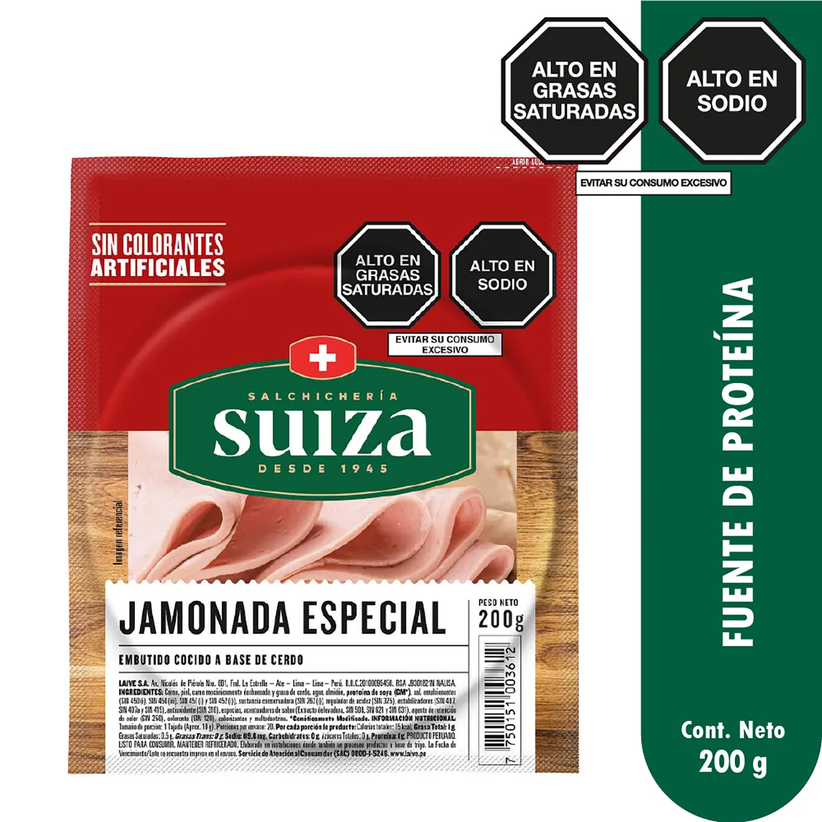 SUIZA - Jamonada Especial Suiza Empaque 200 g