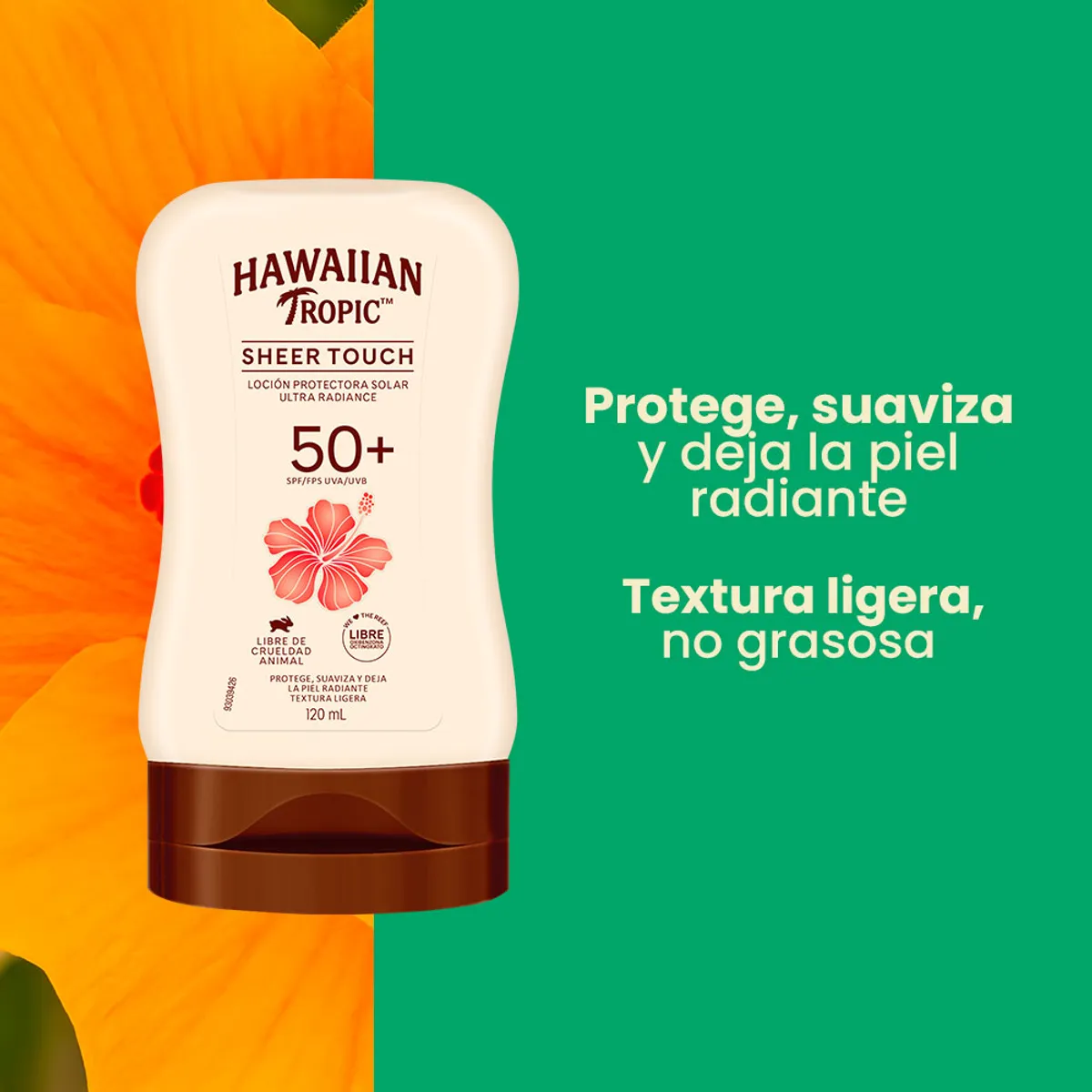HAWAIIAN TROPIC - Protector Solar Hawaiian Tropic Sheer Touch SPF50+ Envase 120 mL