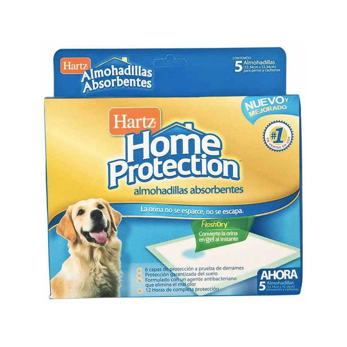 HARTZ - Pañales de Entrenamiento para Mascotas Hartz Home Protection Caja 5 Und