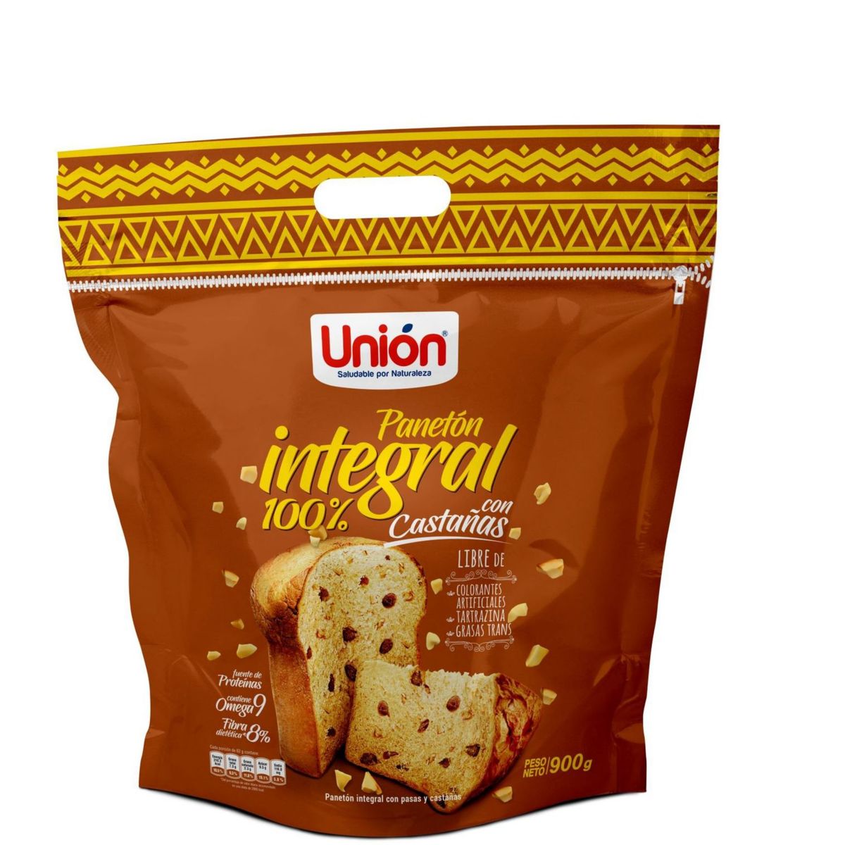 UNION - Panetón Integral Castaña Union en Bolsa 900 g