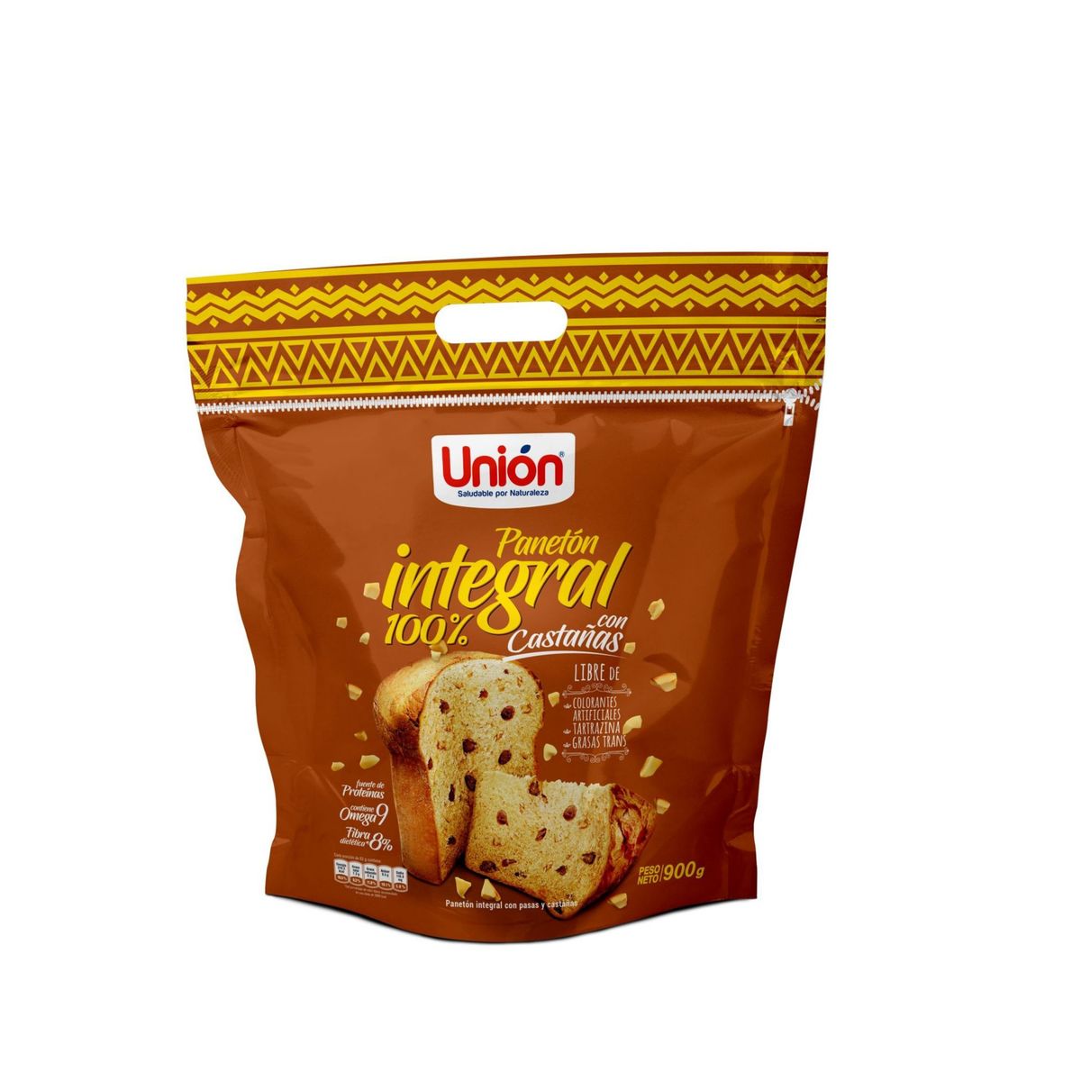 UNION - Panetón Integral Castaña Union en Bolsa 900 g