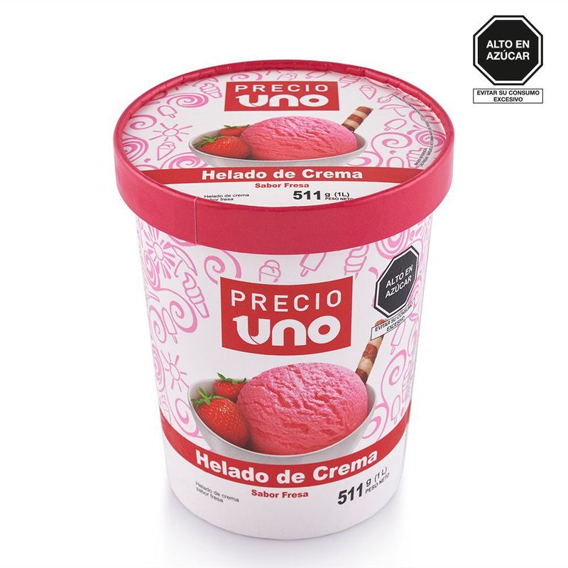 PRECIO UNO - HELADO DE CREMA DE FRESA PRECIO UNO X 1L