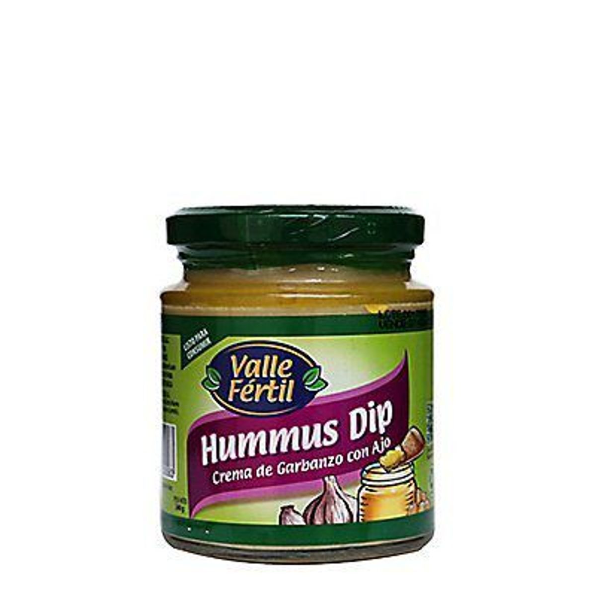 VALLE FERTIL - Dip Hummus Valle Fértil con Ajo Envase 240 g