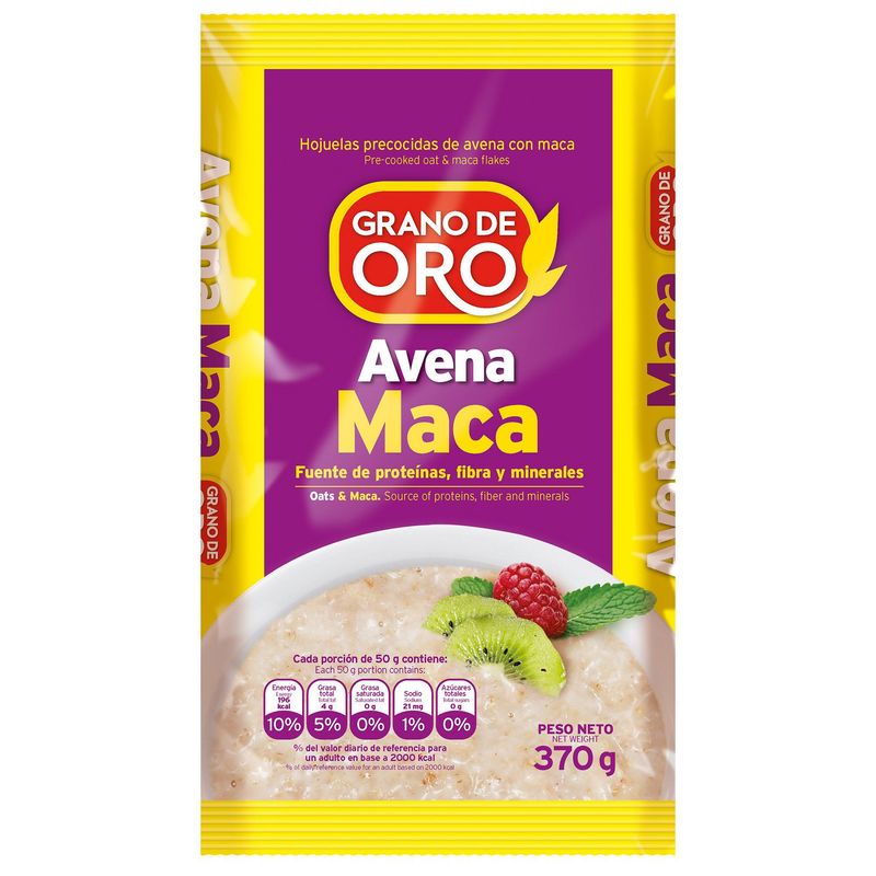 GRANO DE ORO - Hojuelas Precocidas de Avena con Maca Grano de Oro 370 g