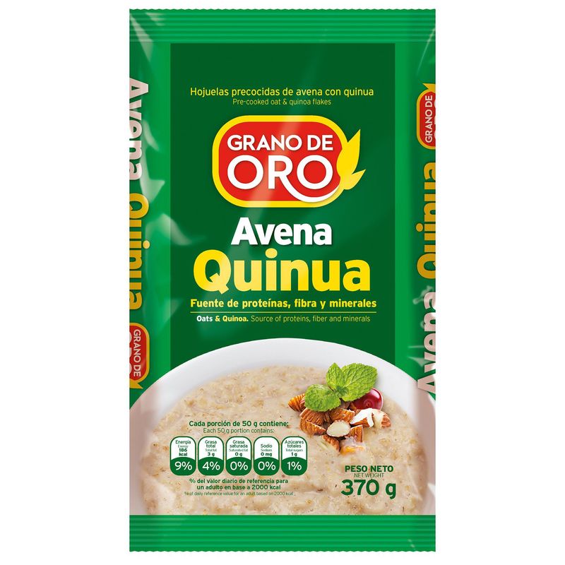 GRANO DE ORO - Avena Quinua Grano de Oro Bolsa 370 g