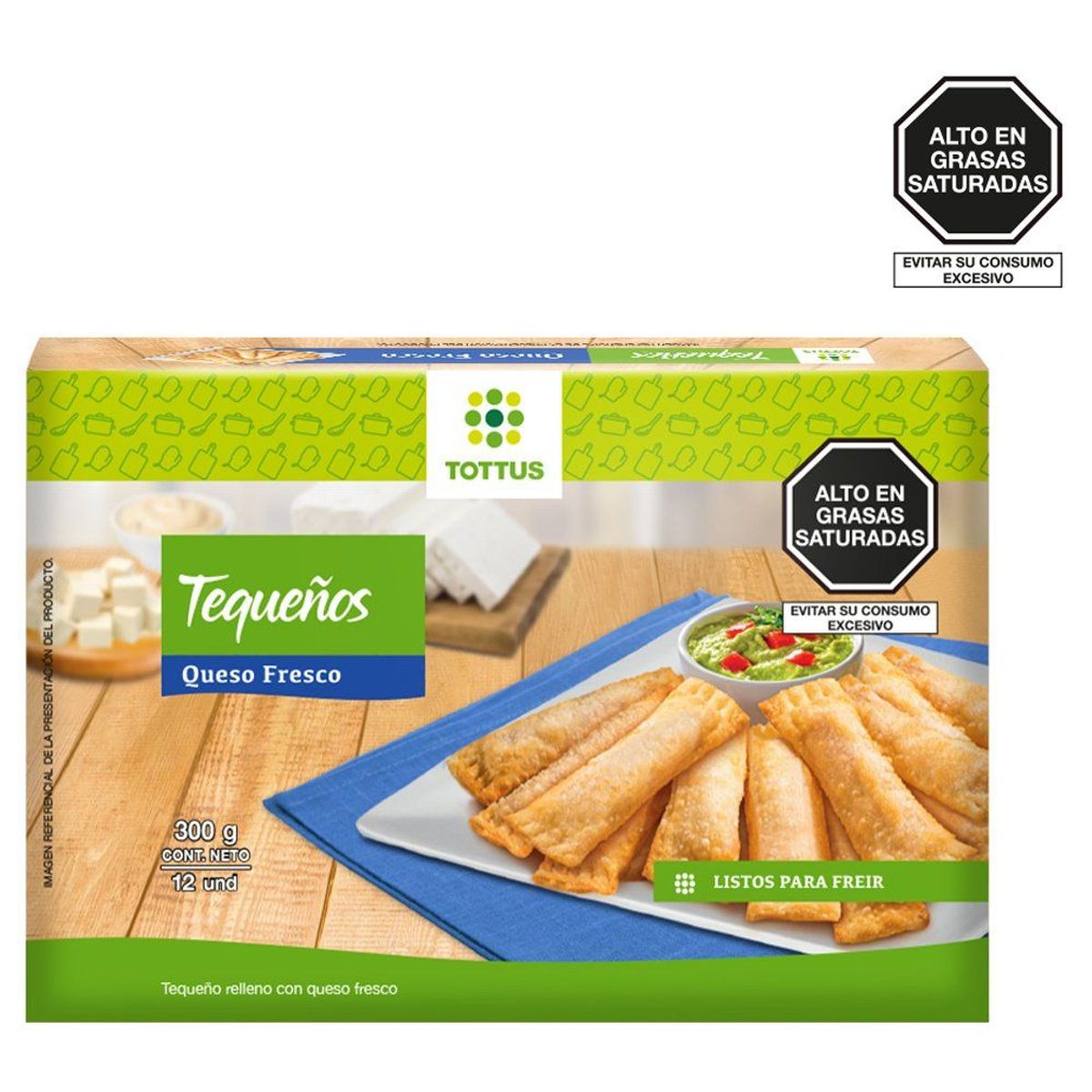 TOTTUS - Tequeños Congelados con Queso Fresco Tottus Caja 12 Und