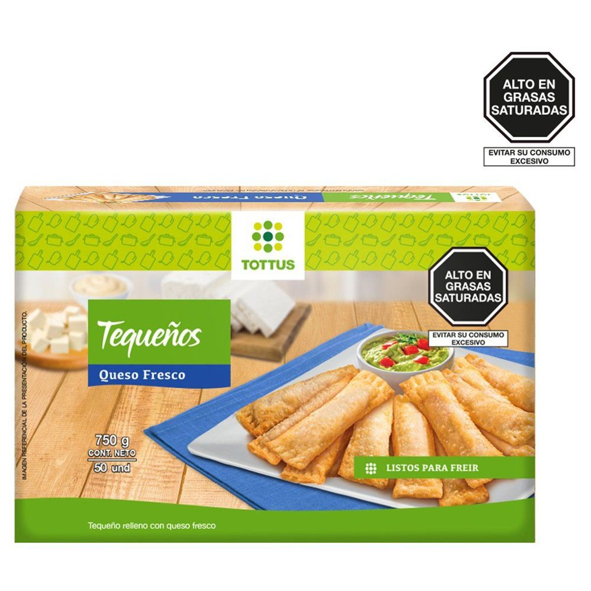 TOTTUS - Tequeños con Queso Fresco Tottus Caja 50 Und