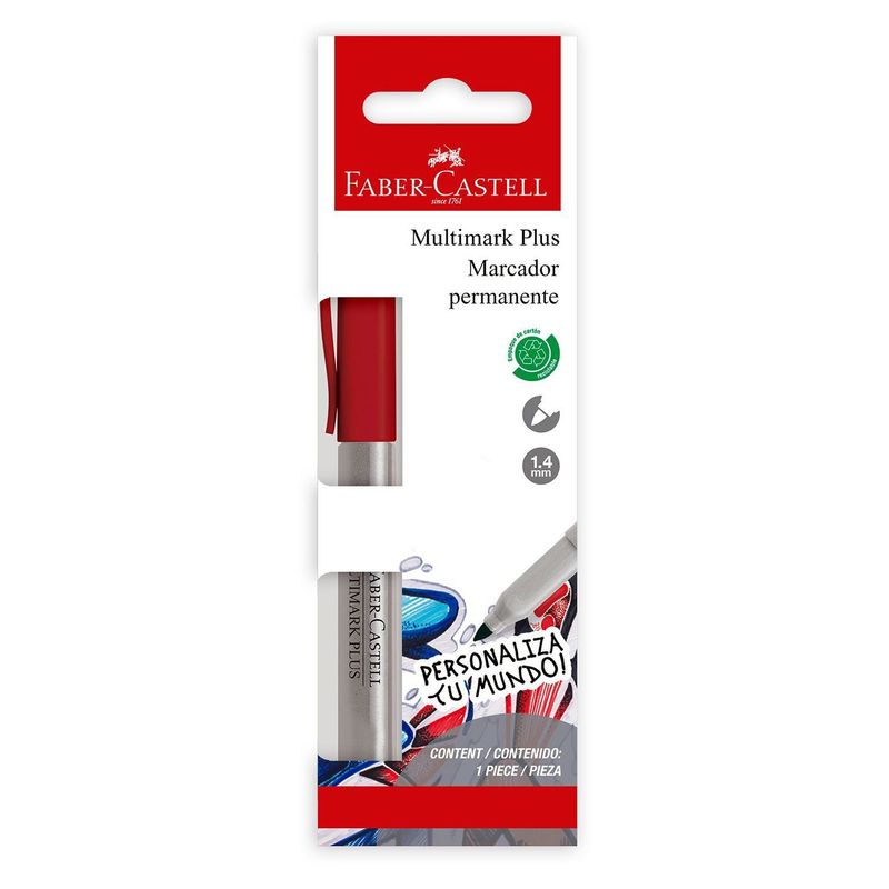 FABER CASTELL - Multimark Plus X 1 Rojo