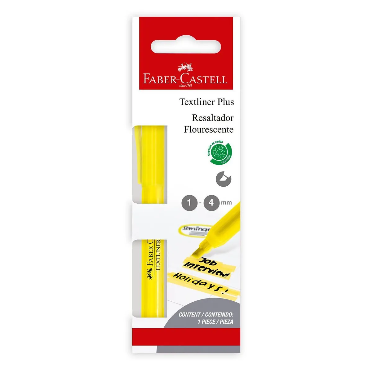 FABER CASTELL - Resaltador Faber Castell Multimark Plus Color Amarillo