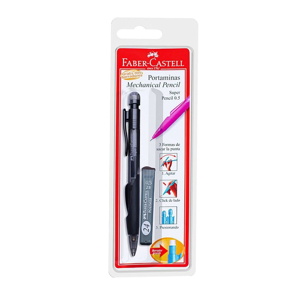FABER CASTELL - Portaminas Faber Castell + Mina 0.5 2B