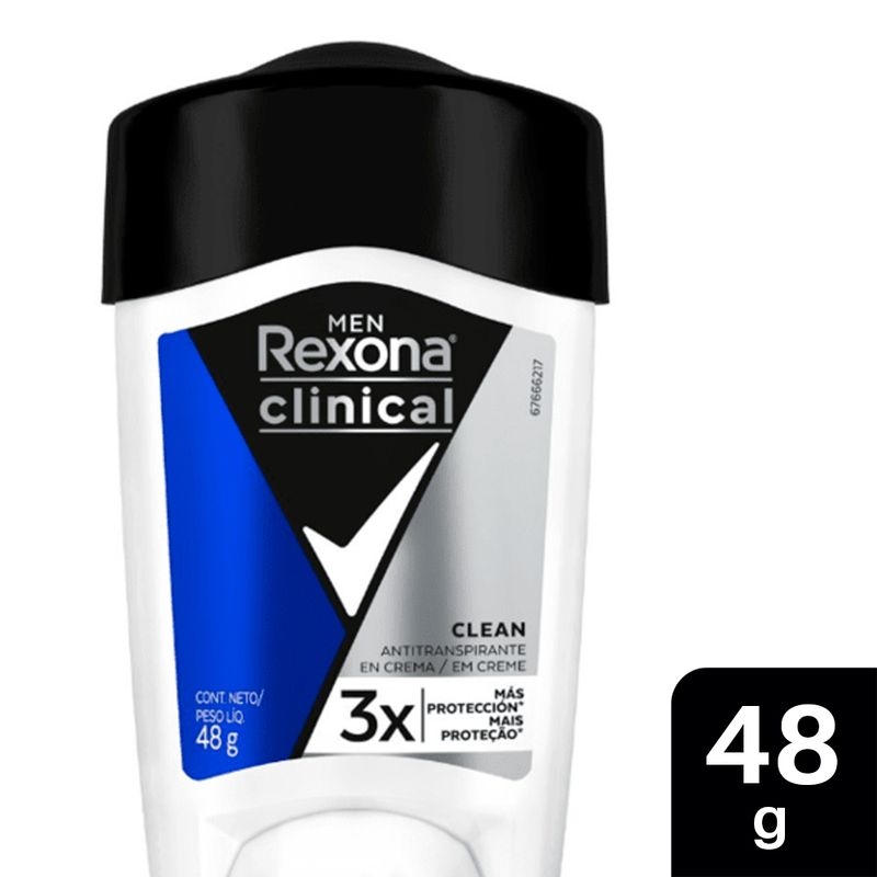 REXONA - Desodorante Rexona Barra Hombre Clinical Envase 48 g
