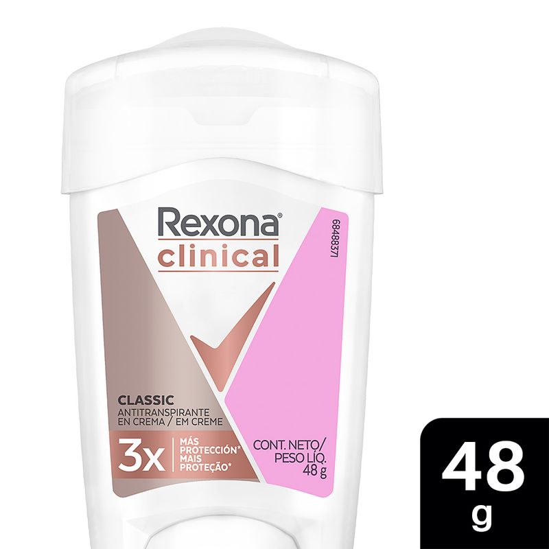REXONA - Antitranspiante Rexona Crema Woman Clinical Envase 48 g