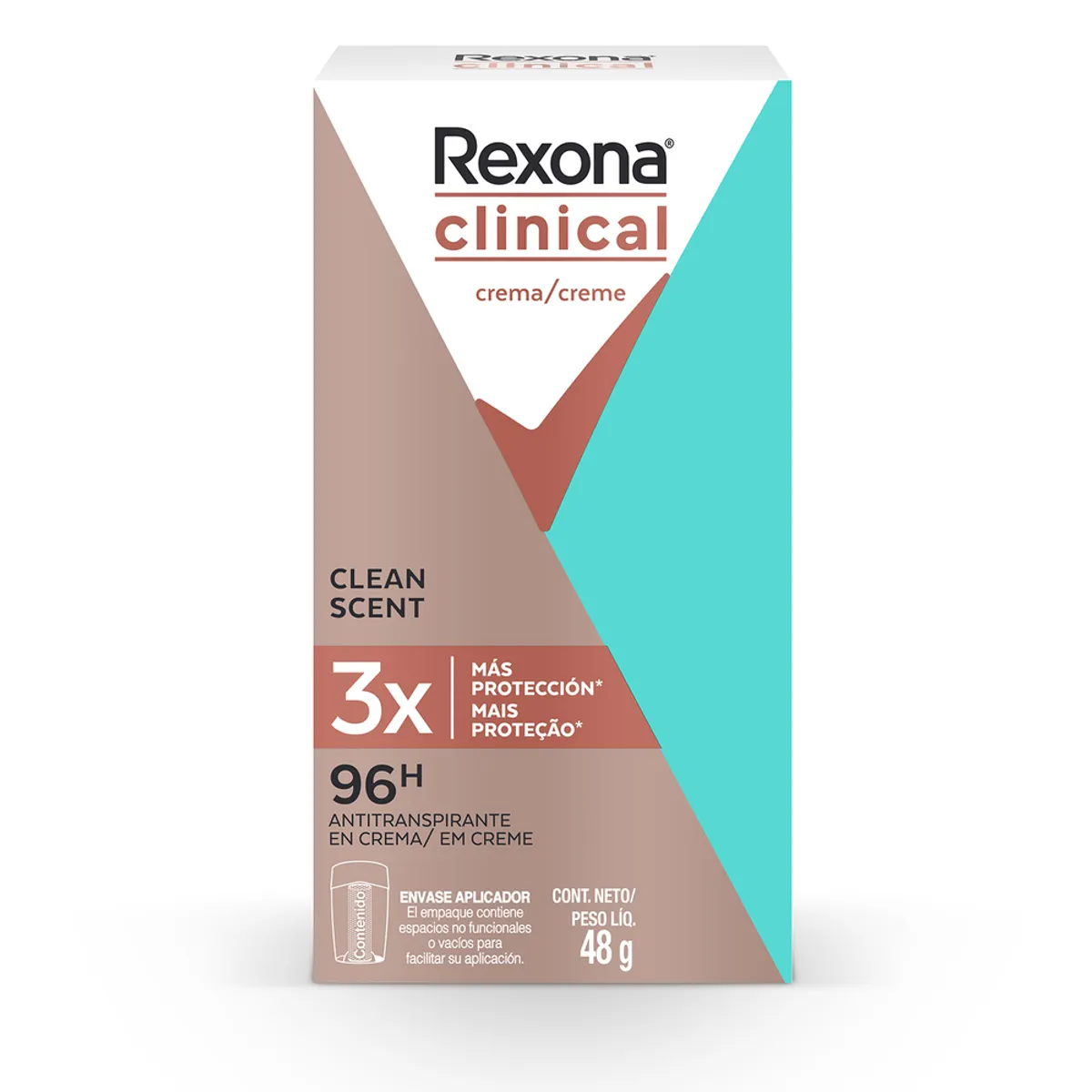 REXONA - Antitranspirante en Crema Rexona Clinical Women Clean Scent Caja 48 g