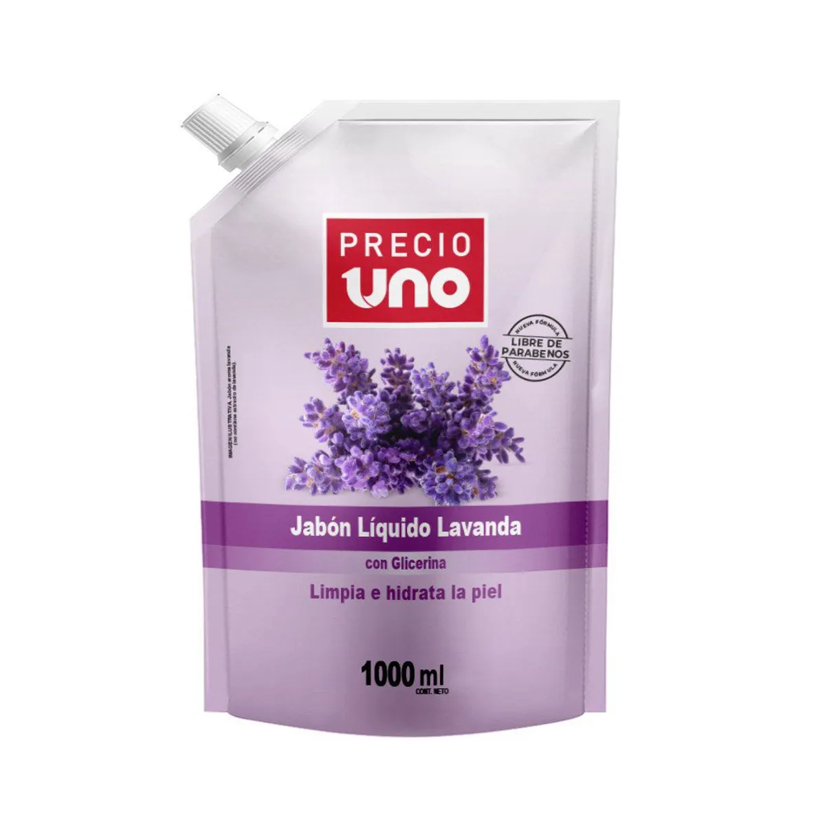 PRECIO UNO - Jabón Líquido Lavanda Precio Uno Doypack 1 L