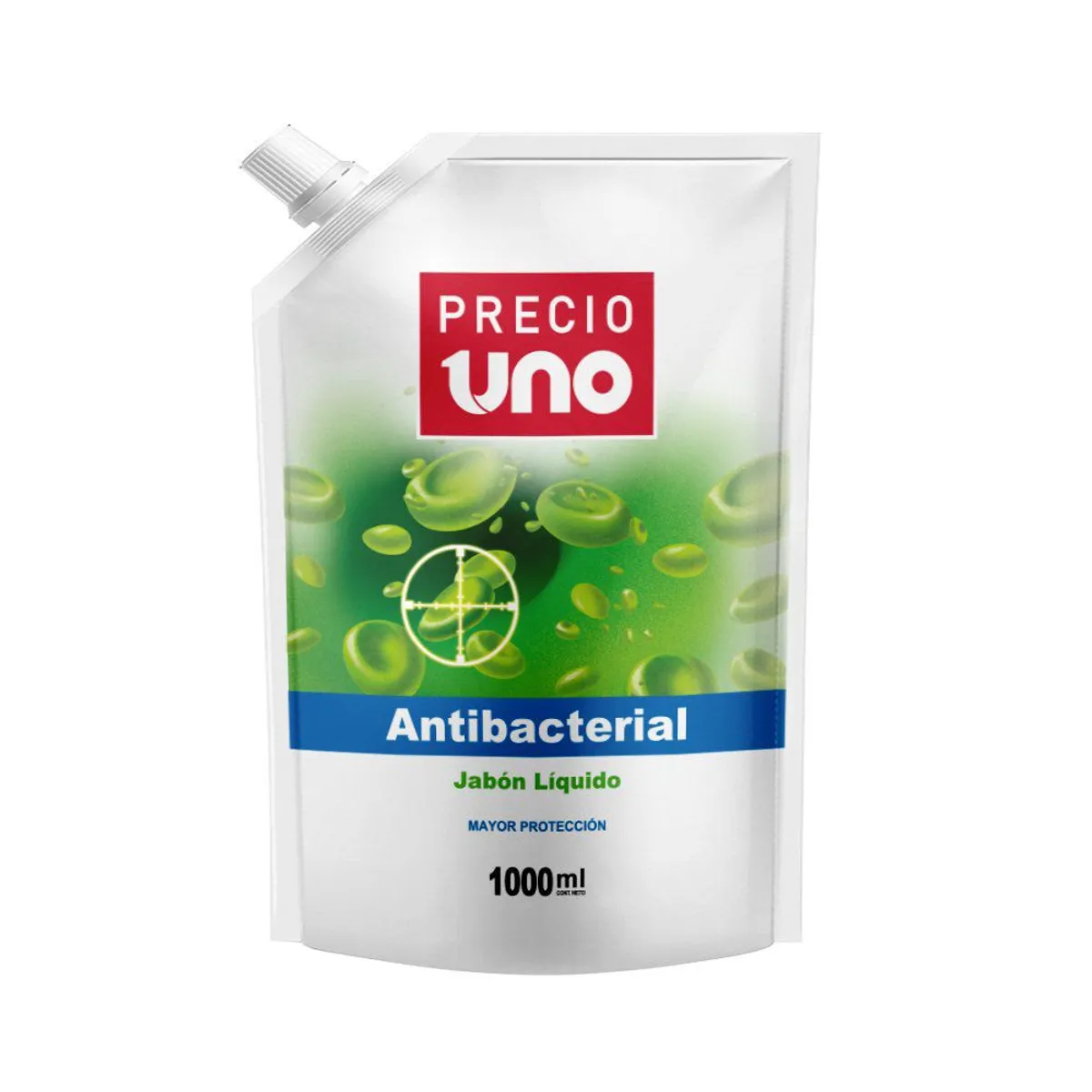 PRECIO UNO - Jabón Líquido Antibacterial Precio Uno Doypack 1 L