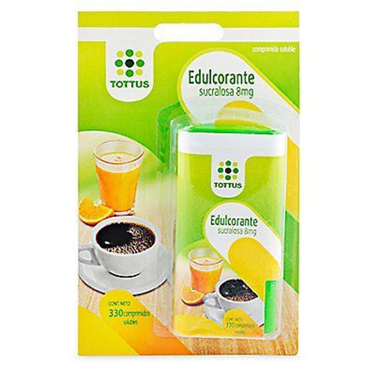 TOTTUS - Edulcorante Sucralosa Comprimidos Tottus 330 Sobres
