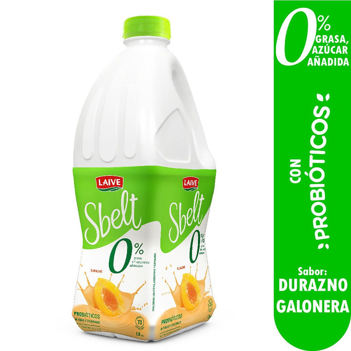 LAIVE - Yogurt Laive Sbelt Probiótico Durazno Botella 1.8 Kg