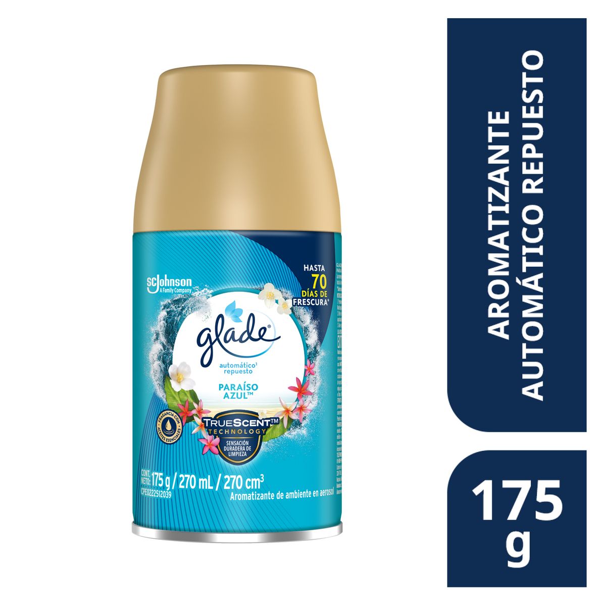 GLADE - Repuesto Automático Glade Paraíso Azul Lata 270 mL