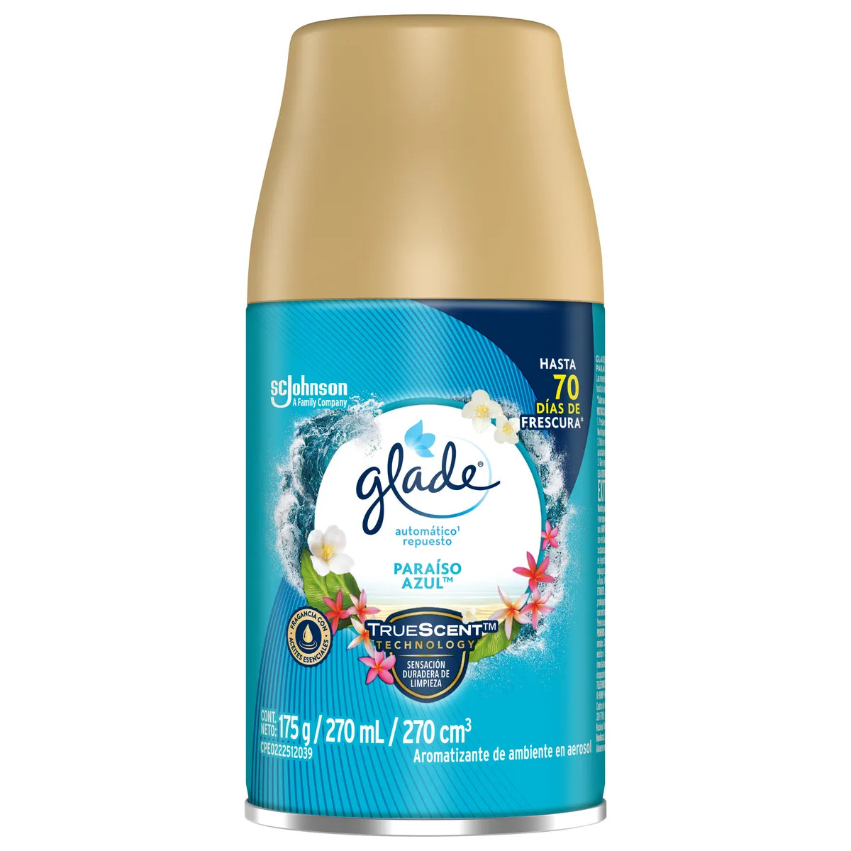 GLADE - Repuesto Automático Glade Paraíso Azul Lata 270 mL