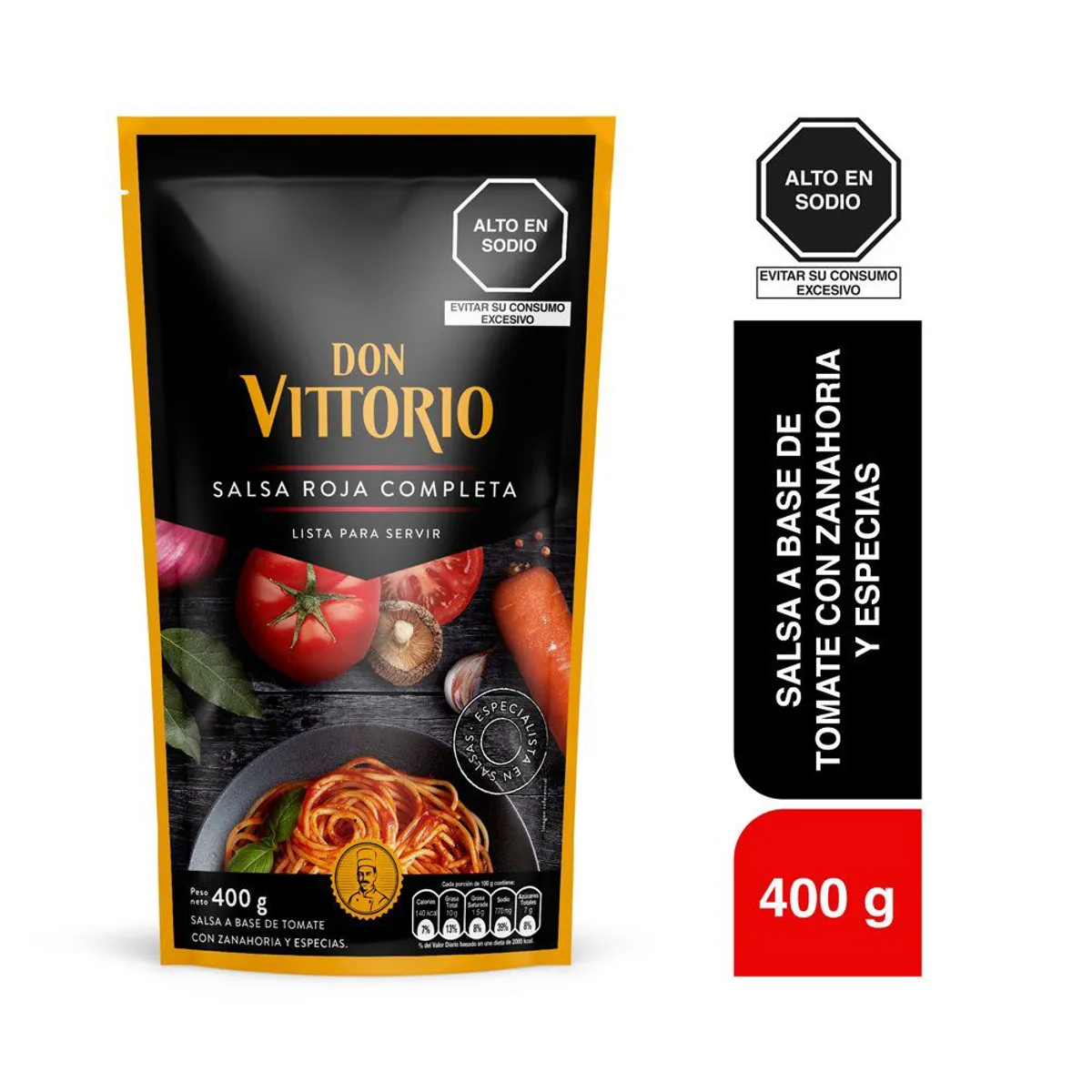 DON VITTORIO - Salsa Roja Completa Don Vittorio Doypack 400 g