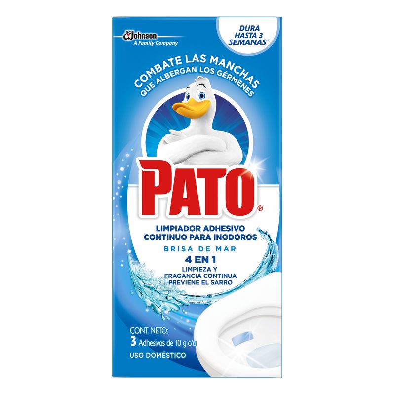 PATO - Pastilla Para Inodoro Pato Adhesiva Aroma Brisa De Mar Paquete 3 Und