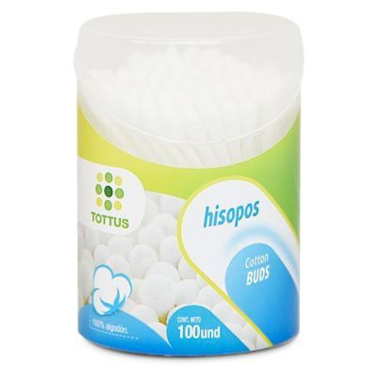 TOTTUS - Hisopos Tottus Empaque 100 Und