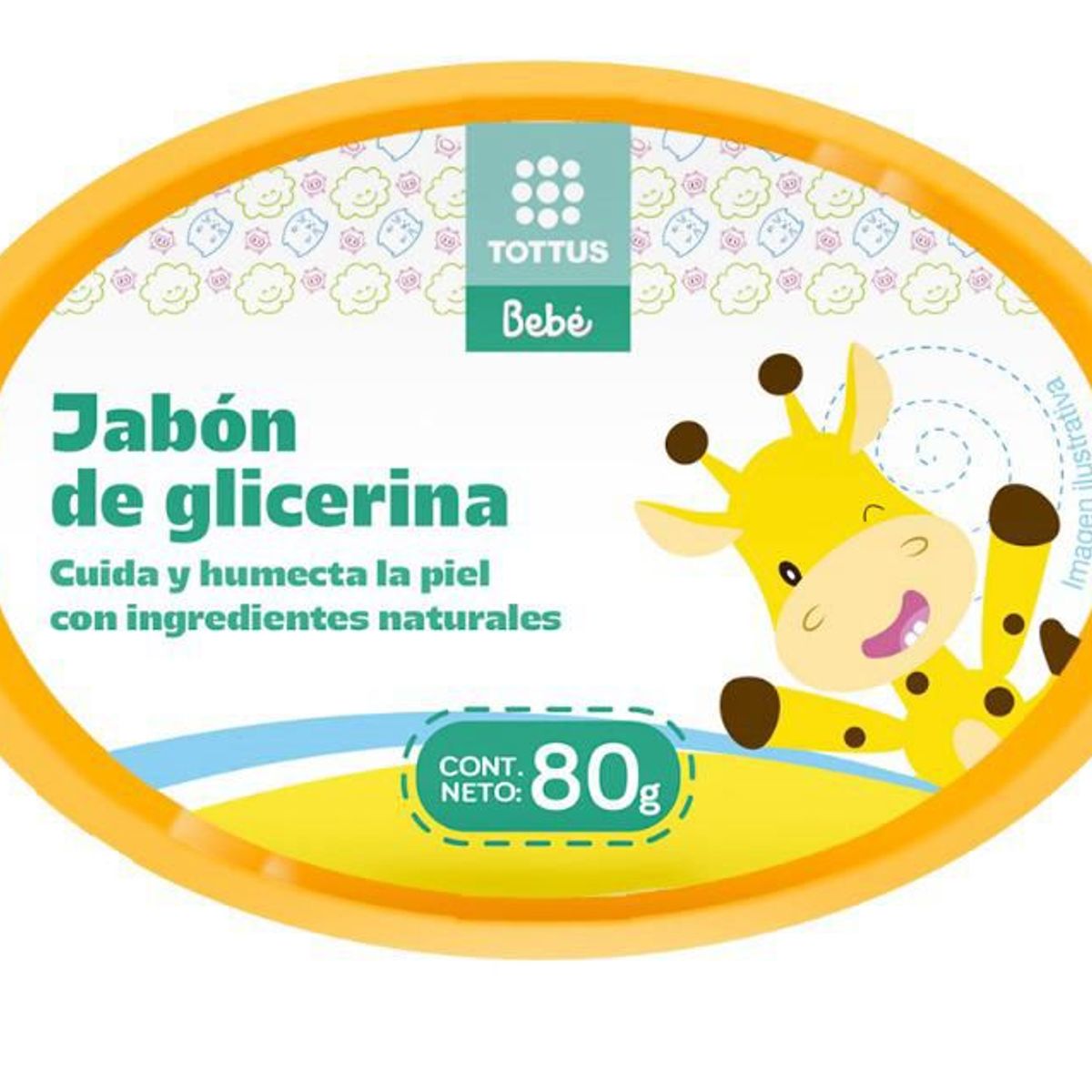 TOTTUS - Jabón de Glicerina Bebé Tottus Barra Empaque 80 g