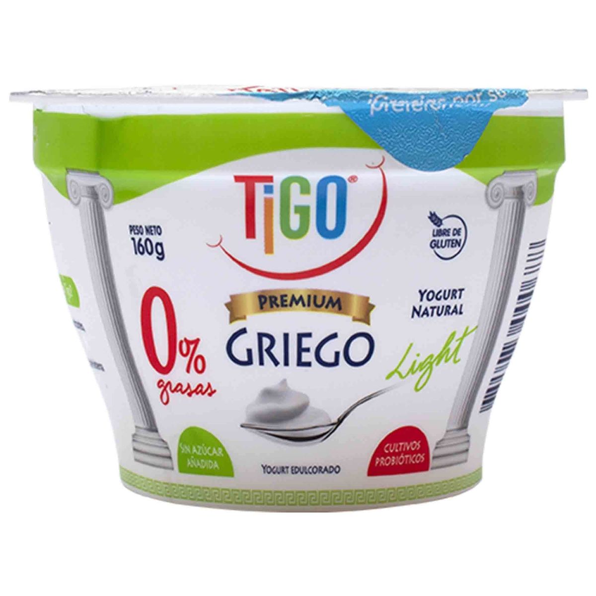 TIGO - Yogurt Griego Tigo Natural Light Envase 160 g