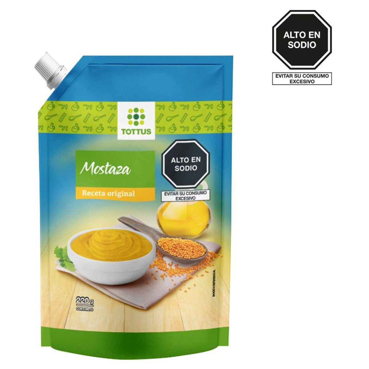 TOTTUS - Mostaza Tottus Doypack 220 g