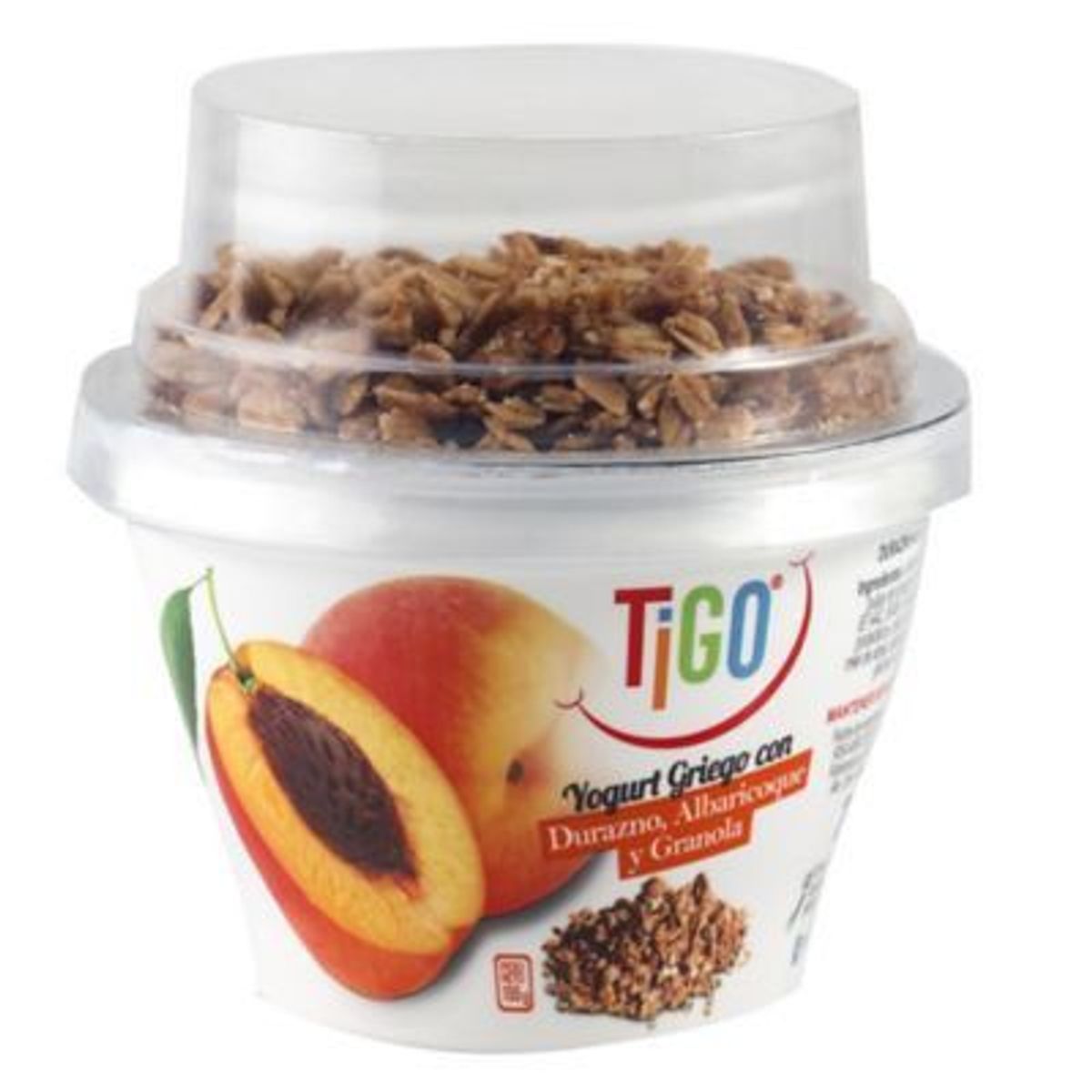 TIGO - Yogurt Griego Tigo con Granola Durazno Envase 155 g