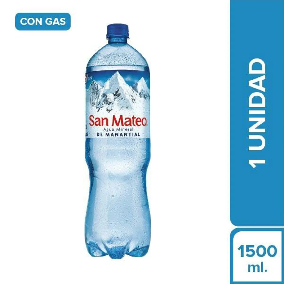 SAN MATEO - Agua San Mateo Con Gas Botella 1.5 L