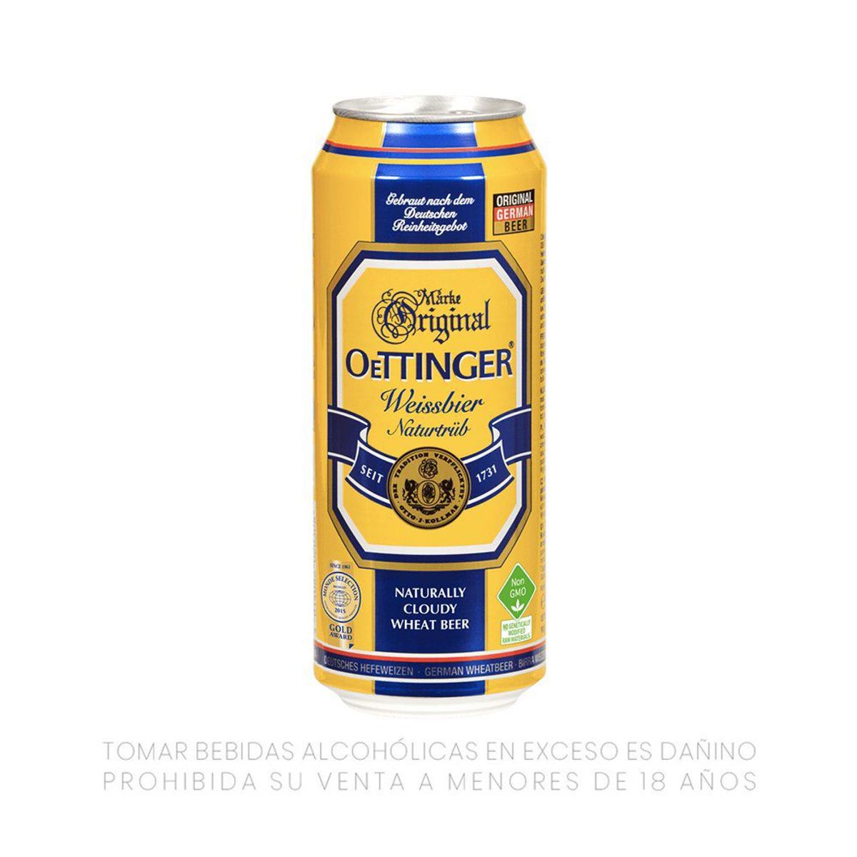  - Cerveza Oettinger Weissbier Naturb Lata 500 mL