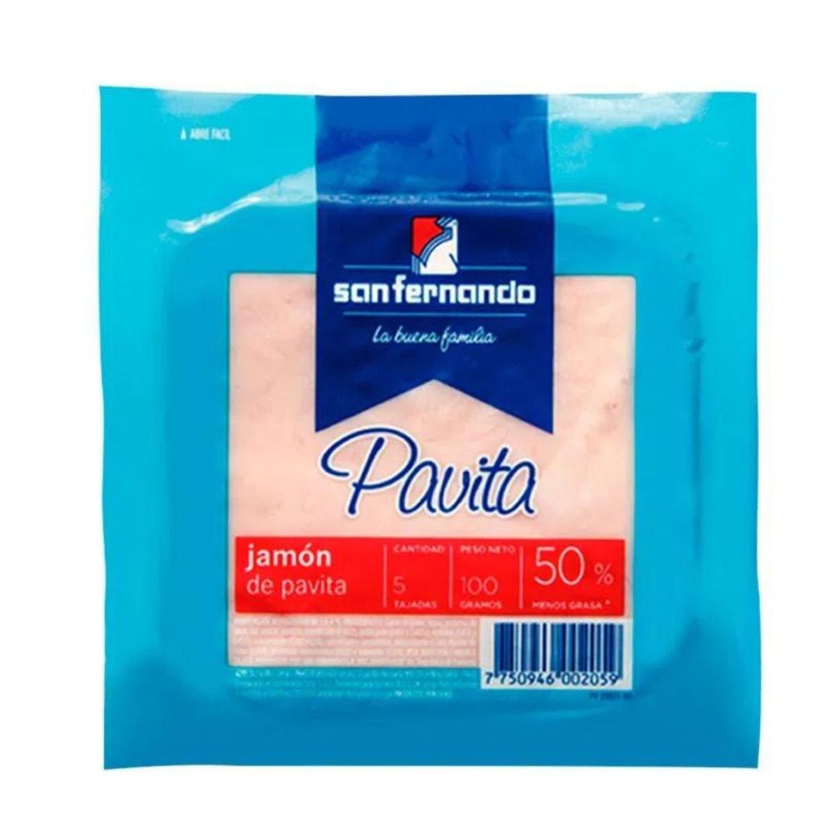 SAN FERNANDO - Jamón de Pavita San Fernando Empaque 100 g