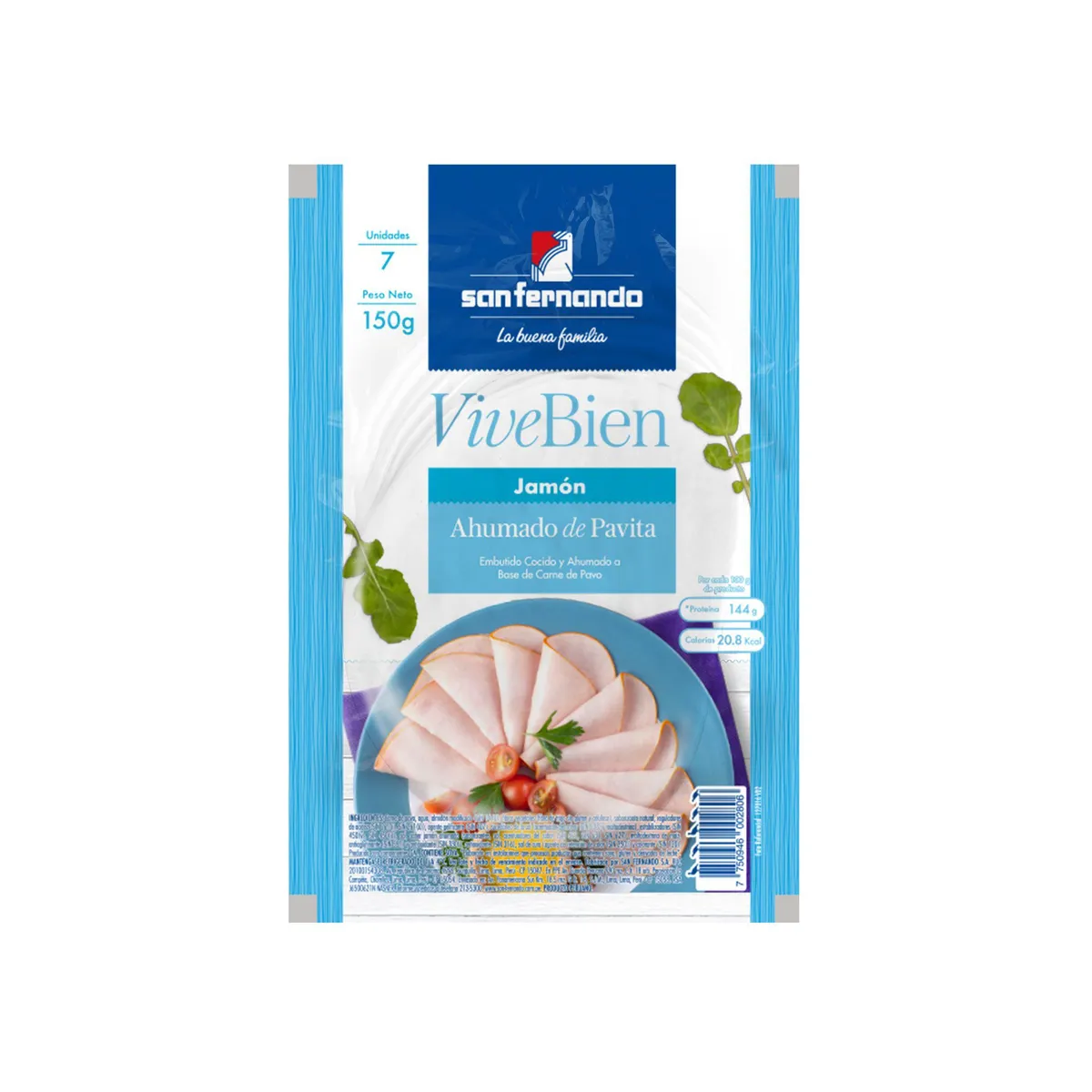 SAN FERNANDO - Jamón Ahumado Pavita San Fernando 150 g