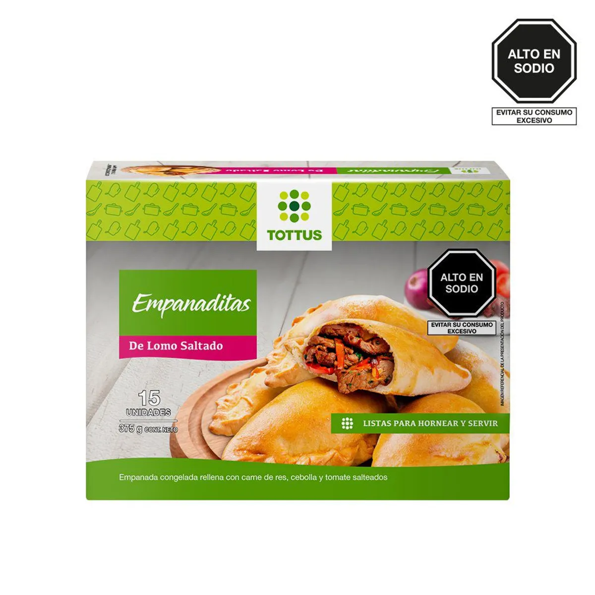 TOTTUS - Empanaditas de Lomo Saltado Tottus Caja 15 Und