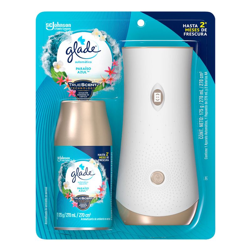 GLADE - Ambientador Glade Automático Paraíso Azul Envase 270 mL