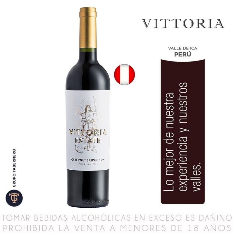 VITTORIA - Vino Vittoria Cabernet Sauvignon Estate Botella 750 mL