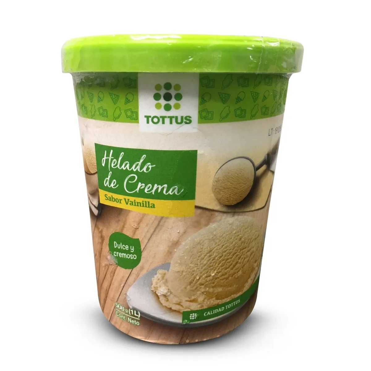 TOTTUS - Helado de Crema Vainilla Tottus Pote 1 L
