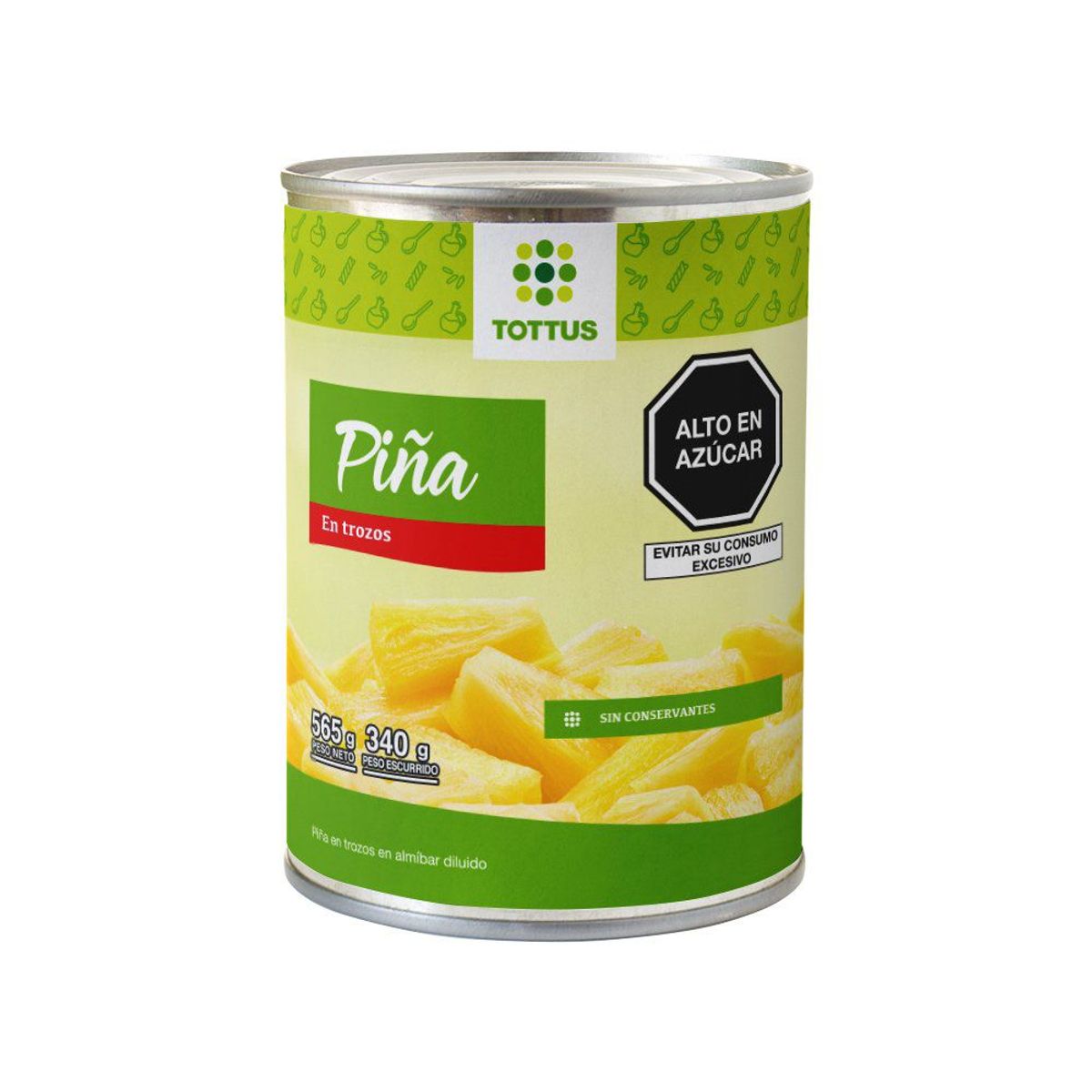TOTTUS - Piña en Trozos Tottus 565 g